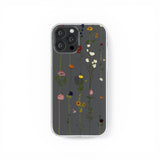 Transparent silicone case "Vertical flowers"