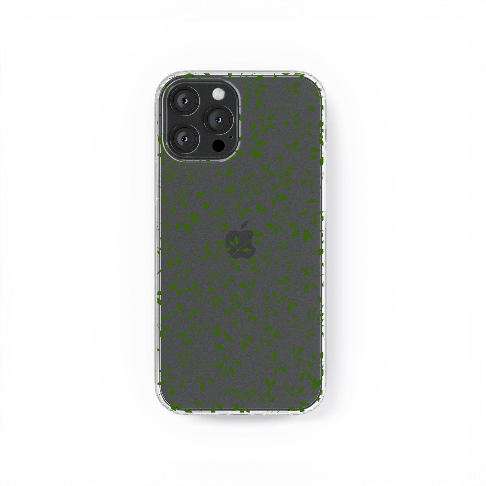 Transparent silicone case "Green branches"