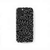 Transparent silicone case "Black patterns"
