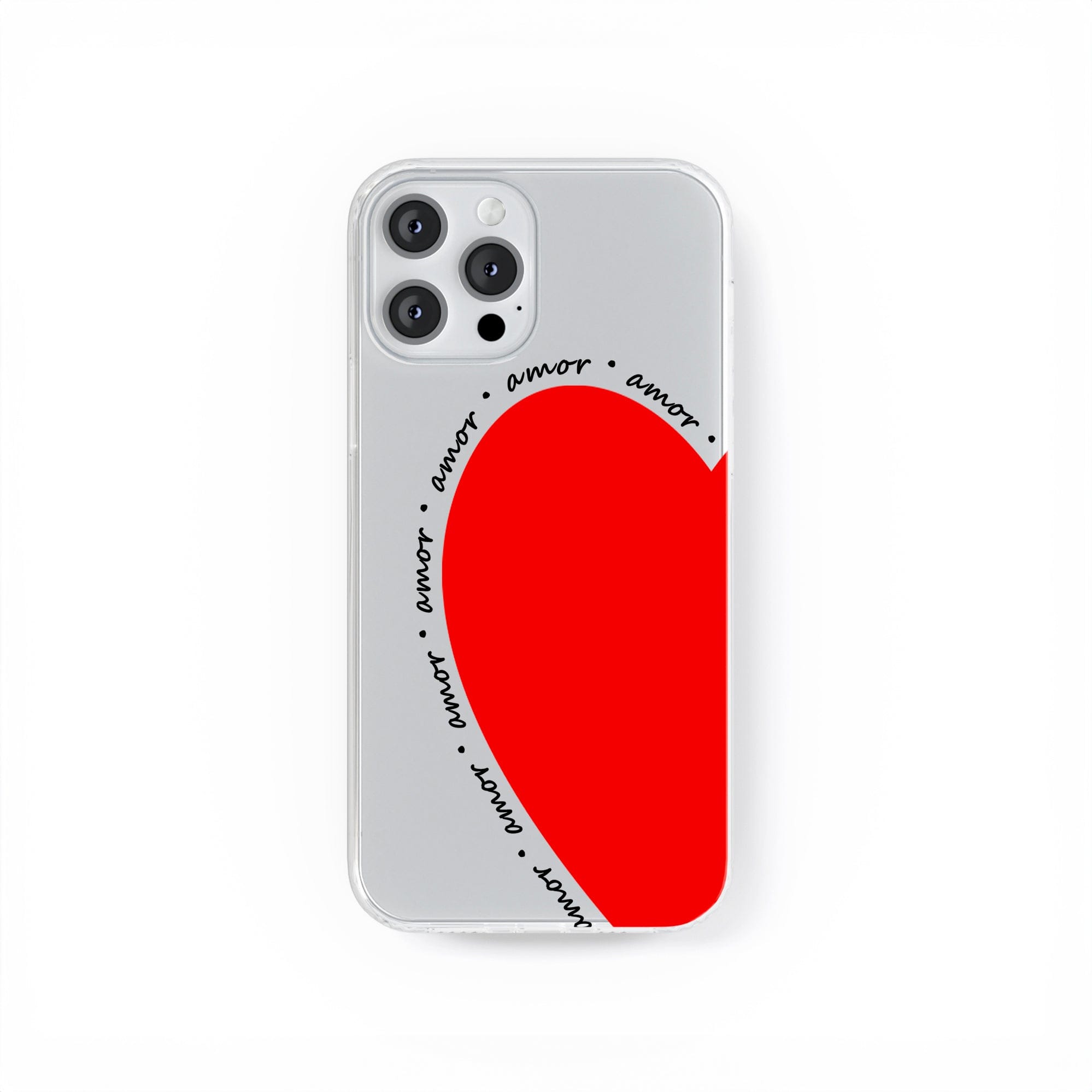 Transparent silicone case "Red amore"