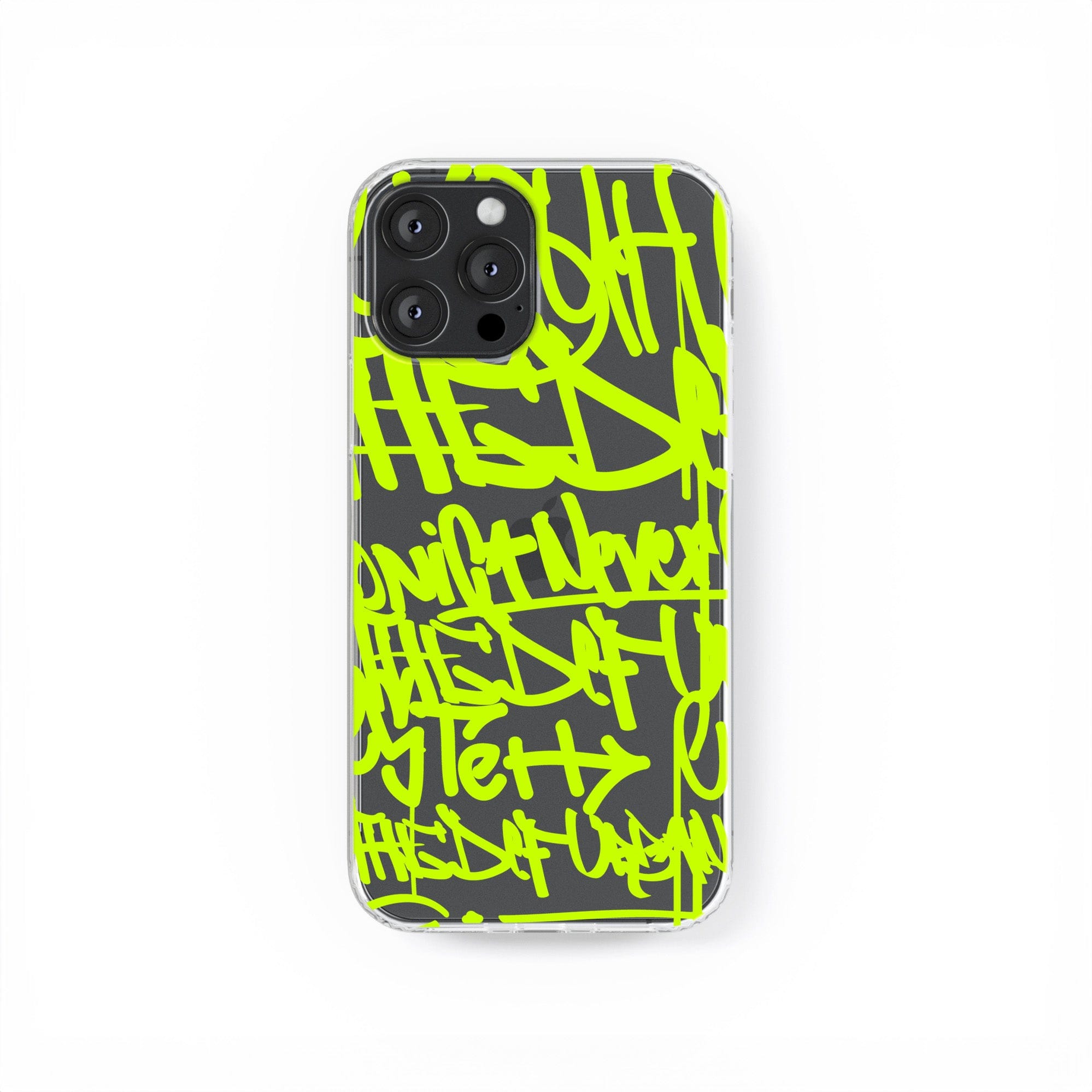 Transparent silicone case "Green graffiti 2"