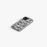 Transparent silicone case "White hieroglyphs"