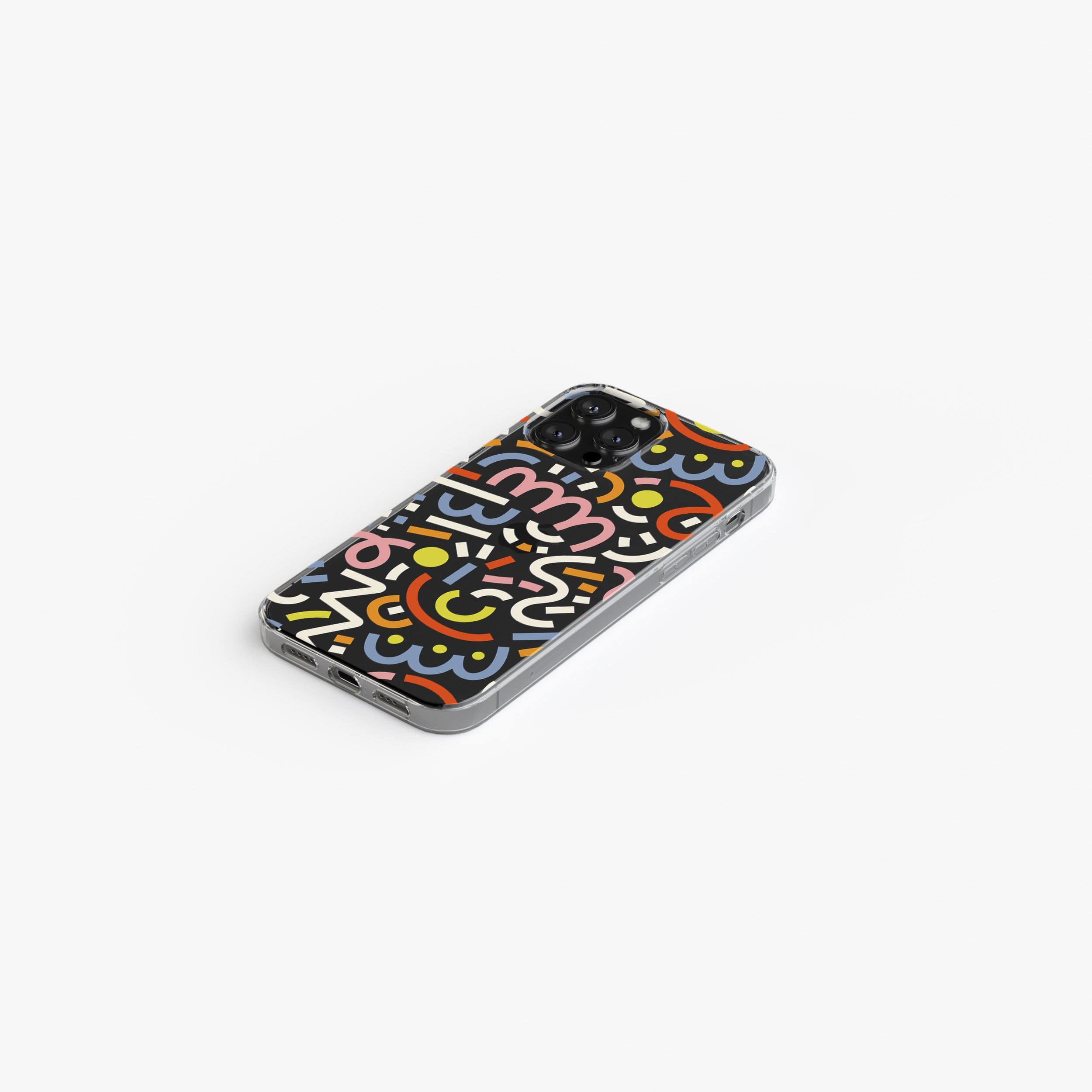 Transparent silicone case "Multicolored patterns"