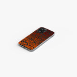 Transparent silicone case "Orange graffiti"