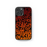 Phone case "Orange hieroglyphs"