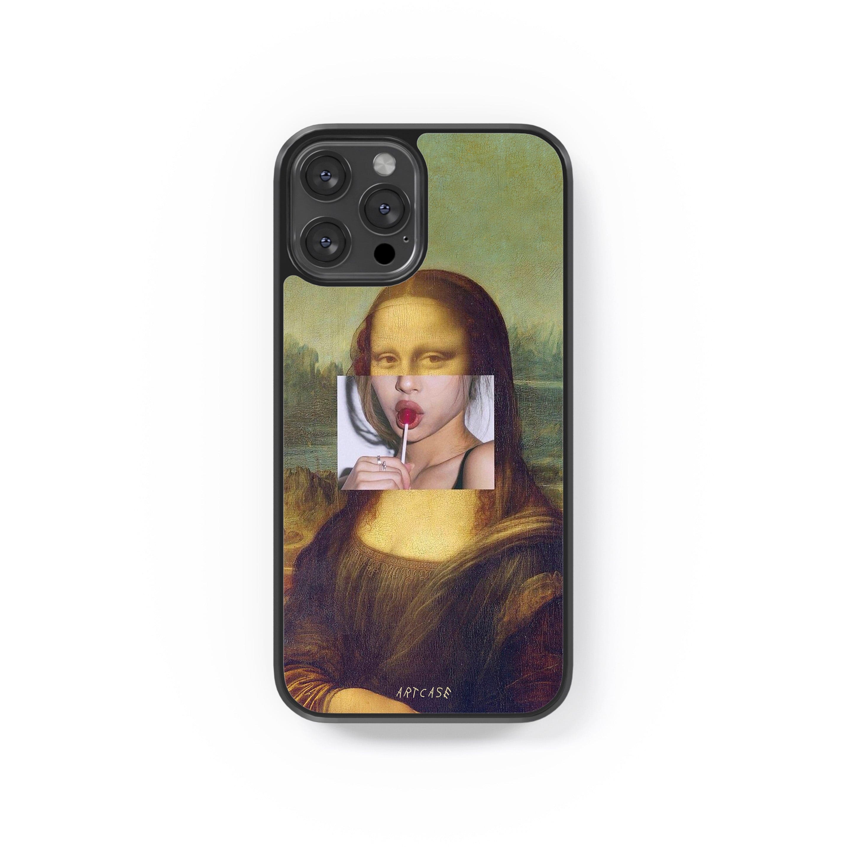 Phone case "Mona Lisa with chupa-chups"