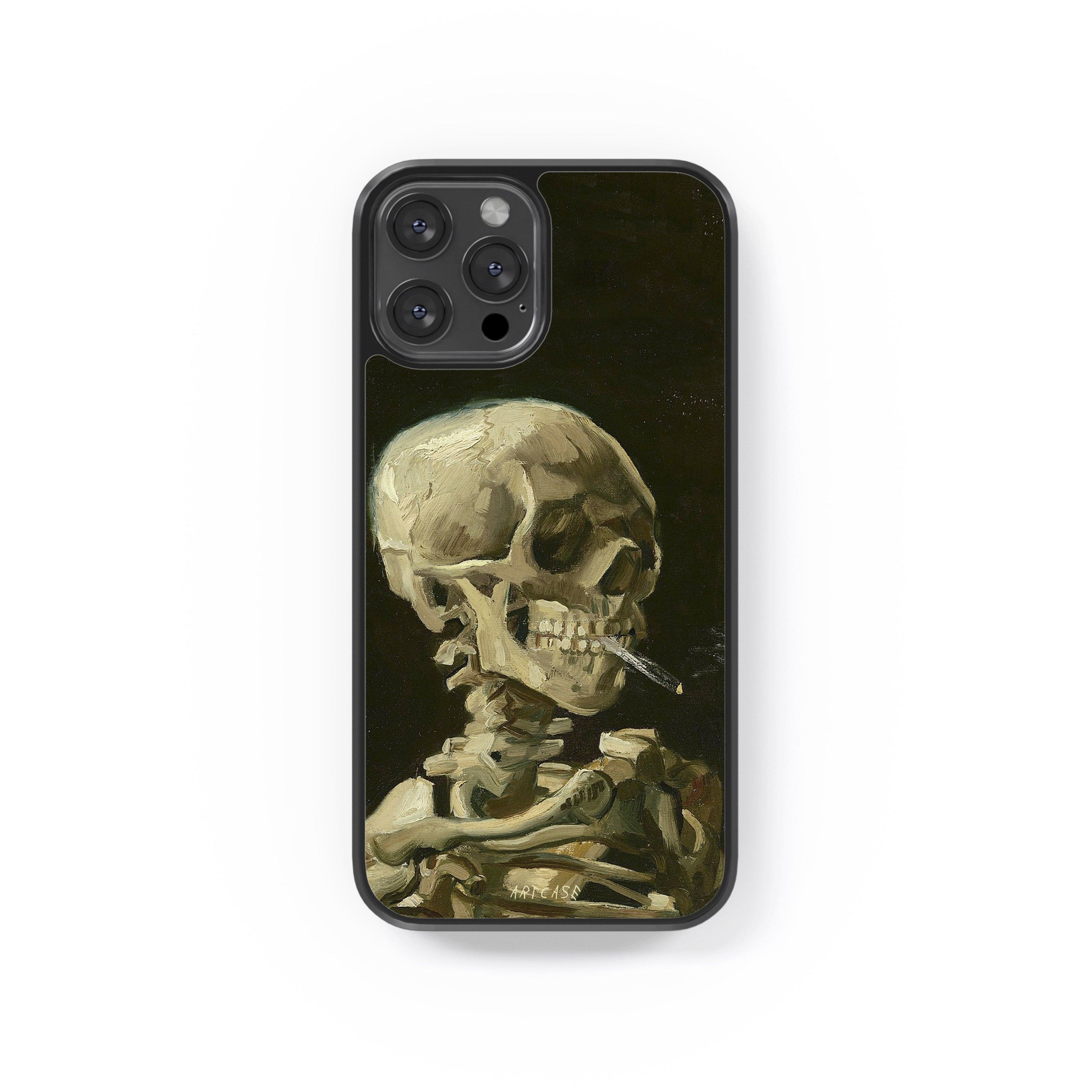 Phone case "Head of a Skeleton with a Burning Cigarette"