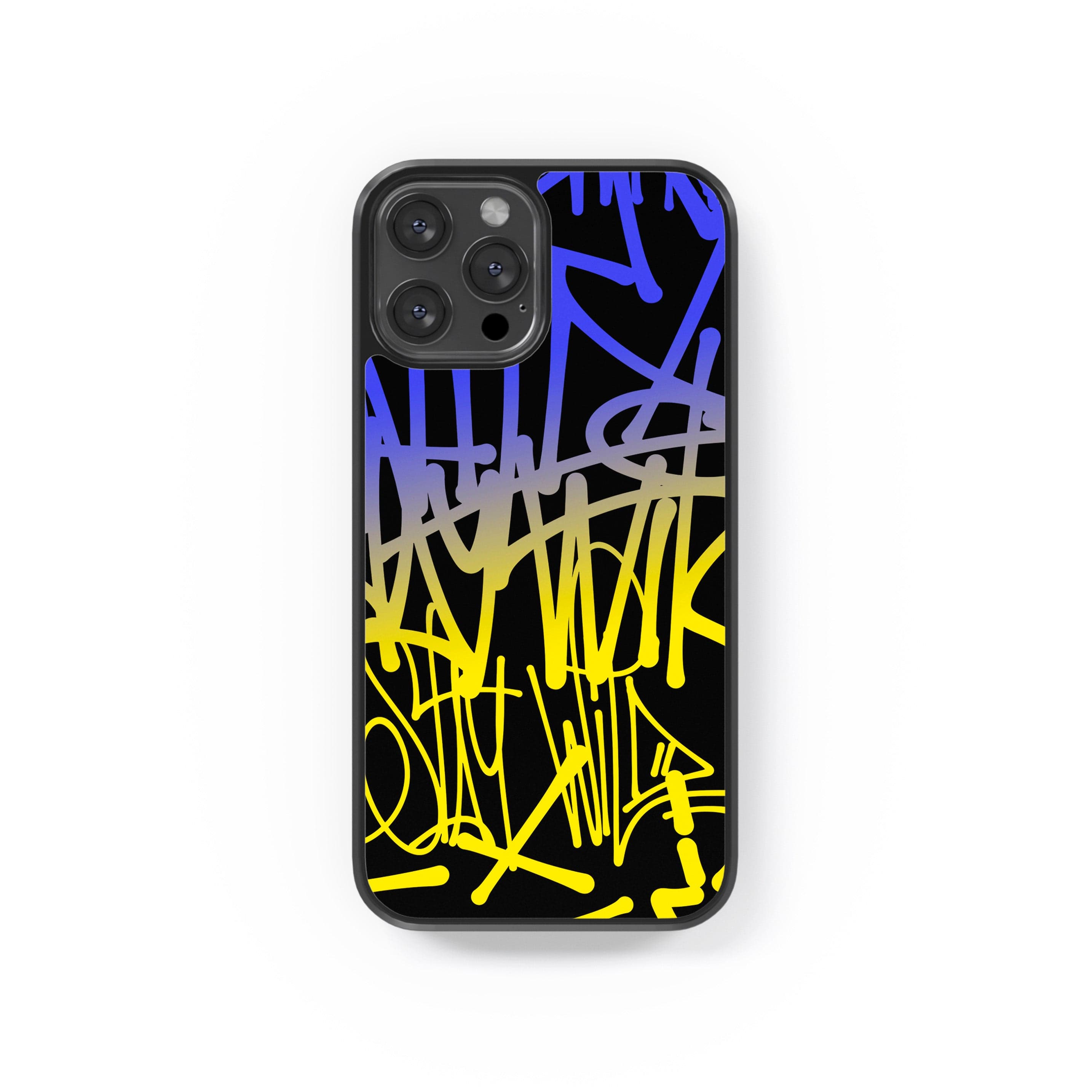 Phone case "Yellow-blue graffiti 3"