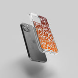 Transparent silicone case "Orange graffiti"