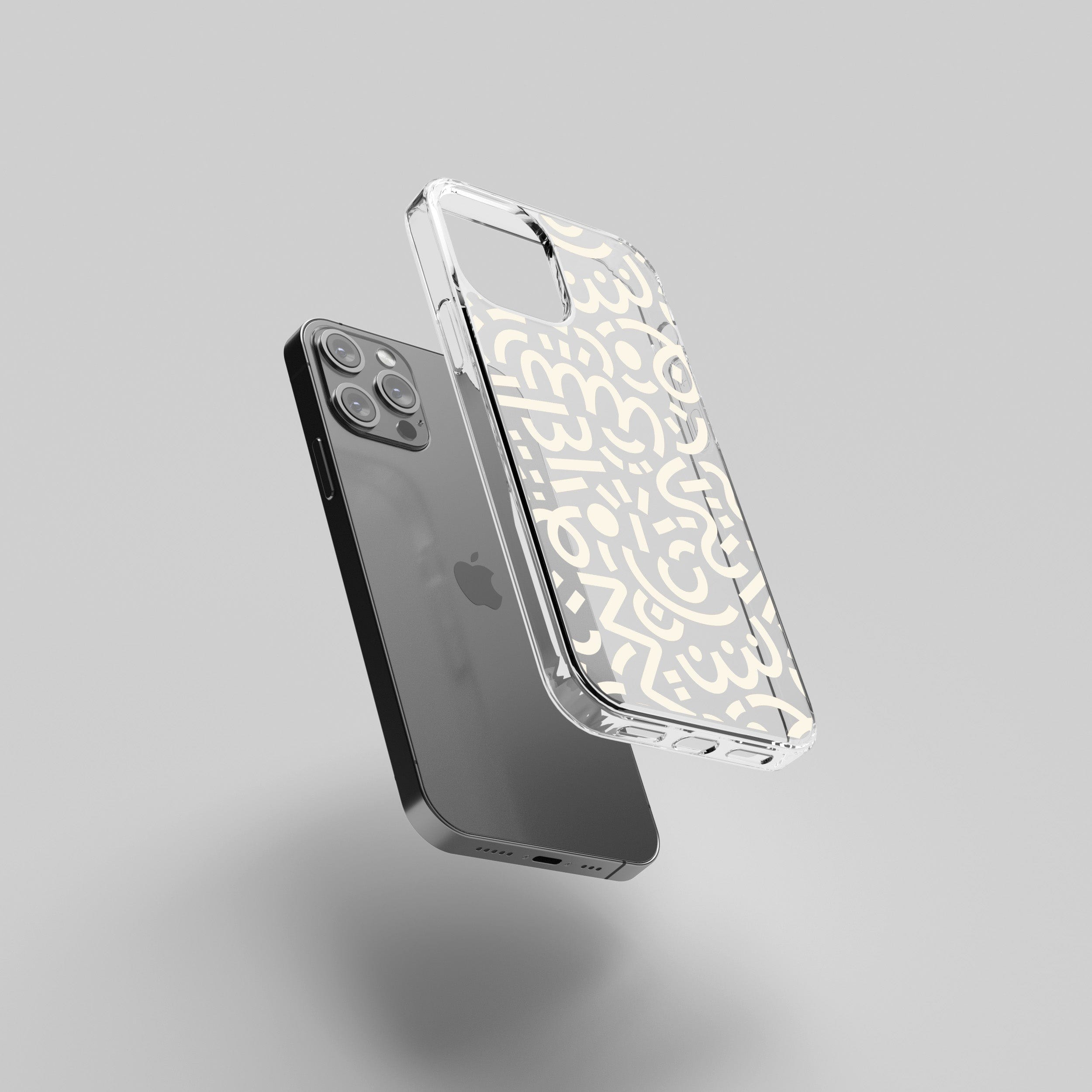 Transparent silicone case "Milk texture"