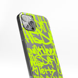 Transparent silicone case "Green graffiti 2"