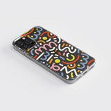 Transparent silicone case "Multicolored patterns"