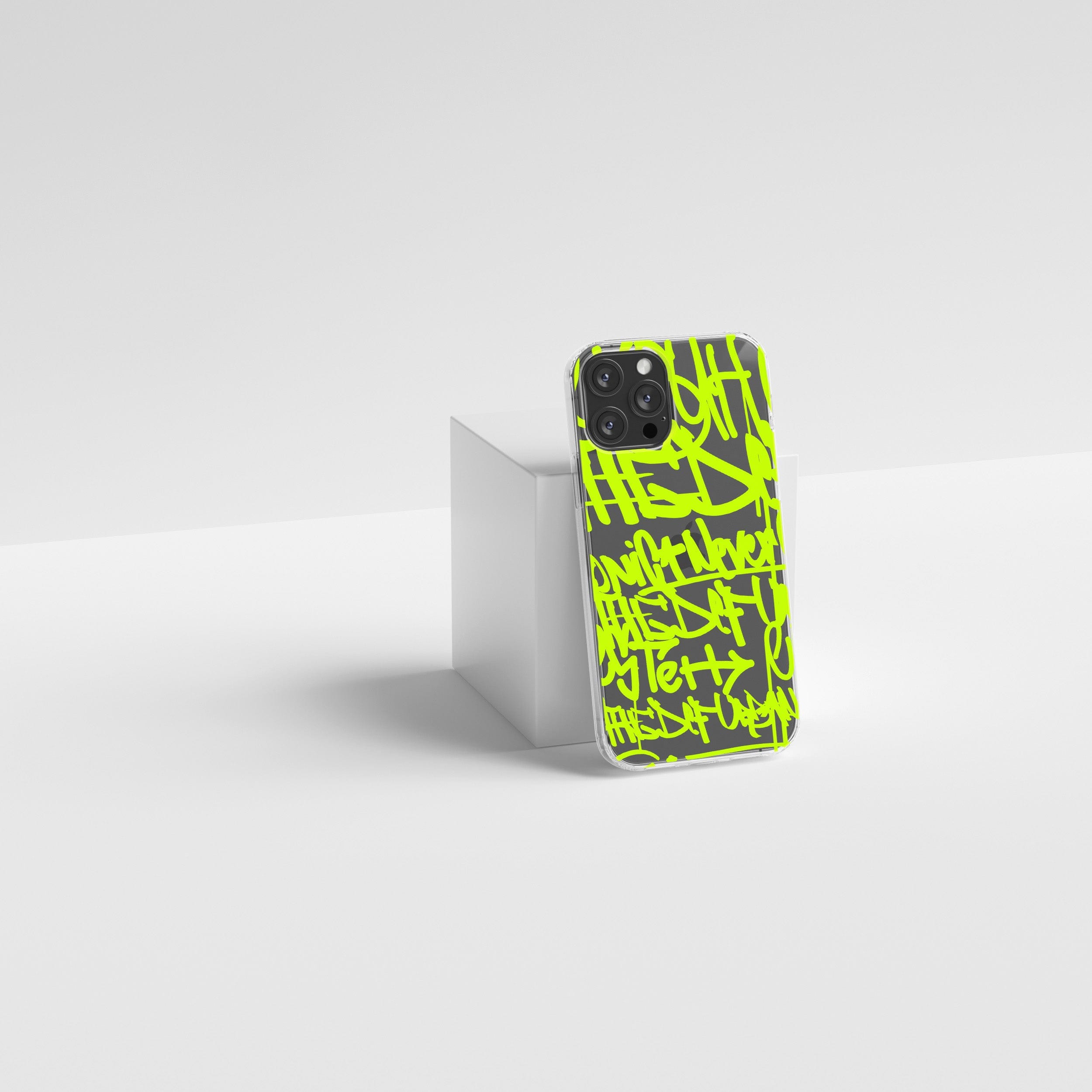 Transparent silicone case "Green graffiti 2"