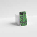 Transparent silicone case "Green flowers"