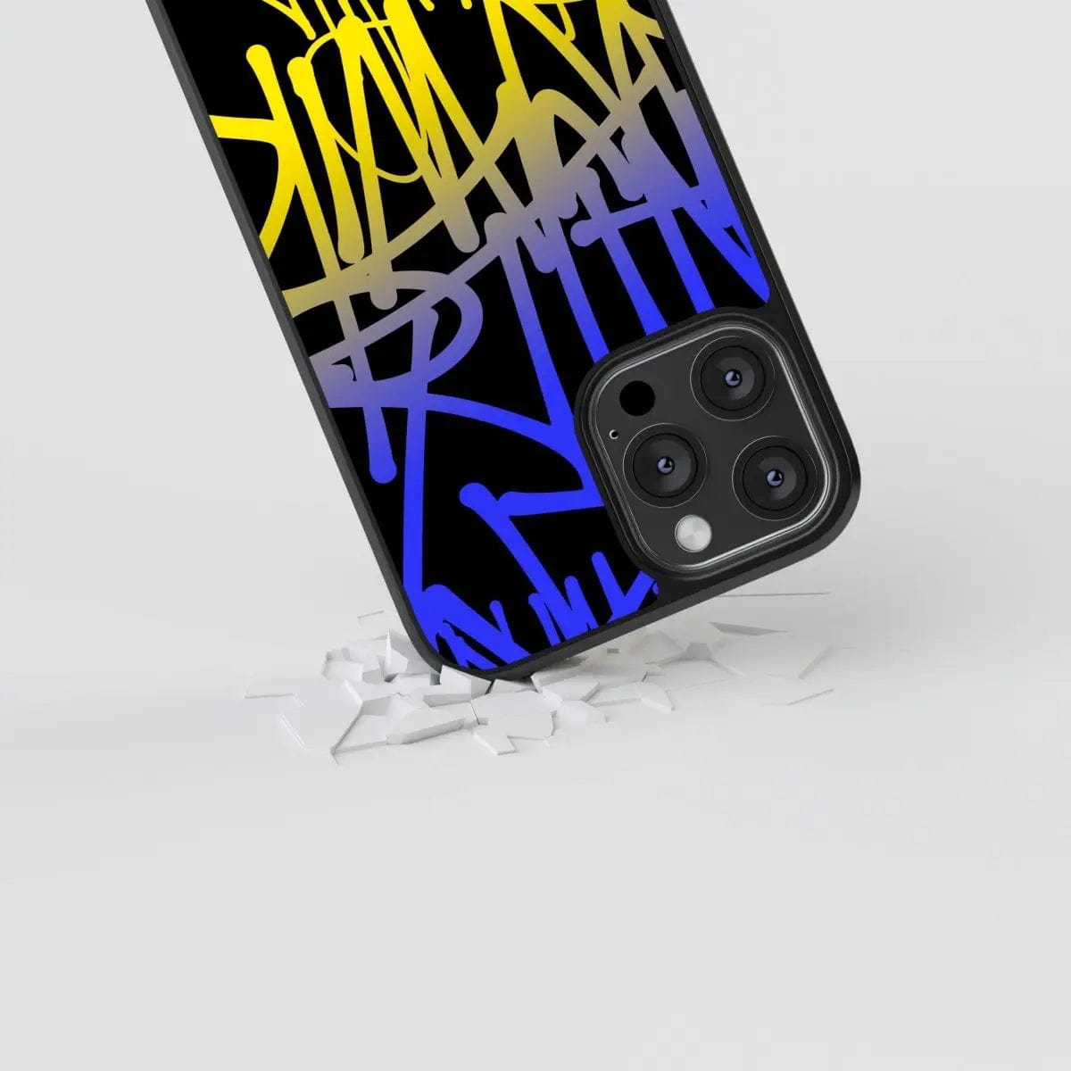 Phone case "Yellow-blue graffiti 3" - Artcase
